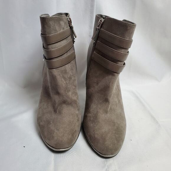 Sam & Libby Grey Stiletto Heel Booties SZ 8.5 - Picture 4 of 6